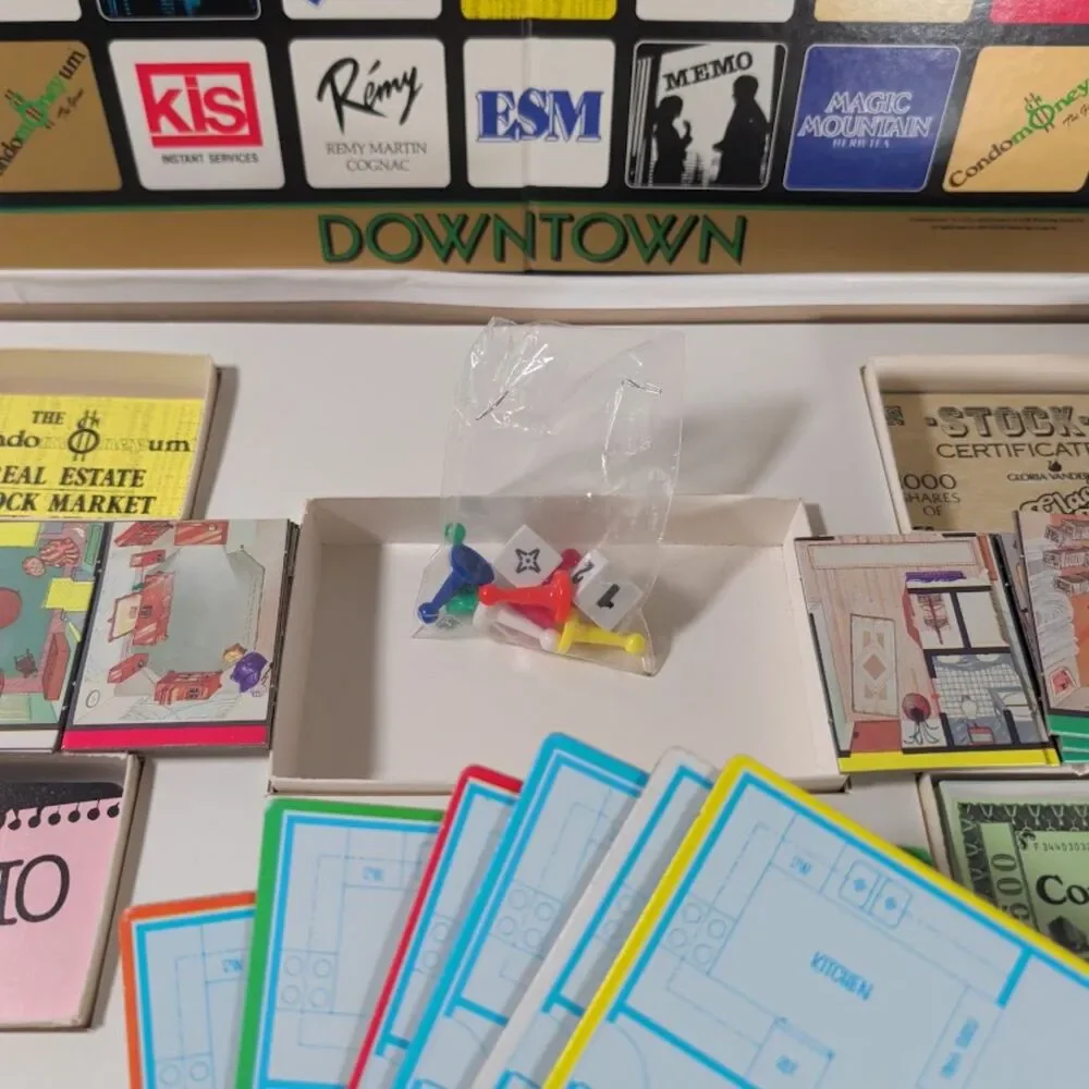 Vintage Condomoney Board Game Complete Real Estate Strategy Game 1980s